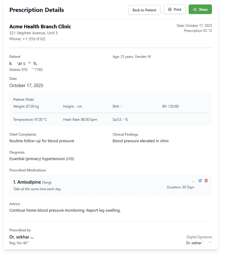 AI-Powered Prescription Assistant